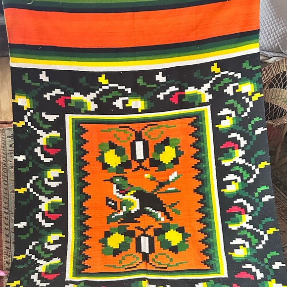 Antique Mexican Sarape wool blanket